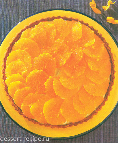 Открытый пирог с лимоном и апельсином